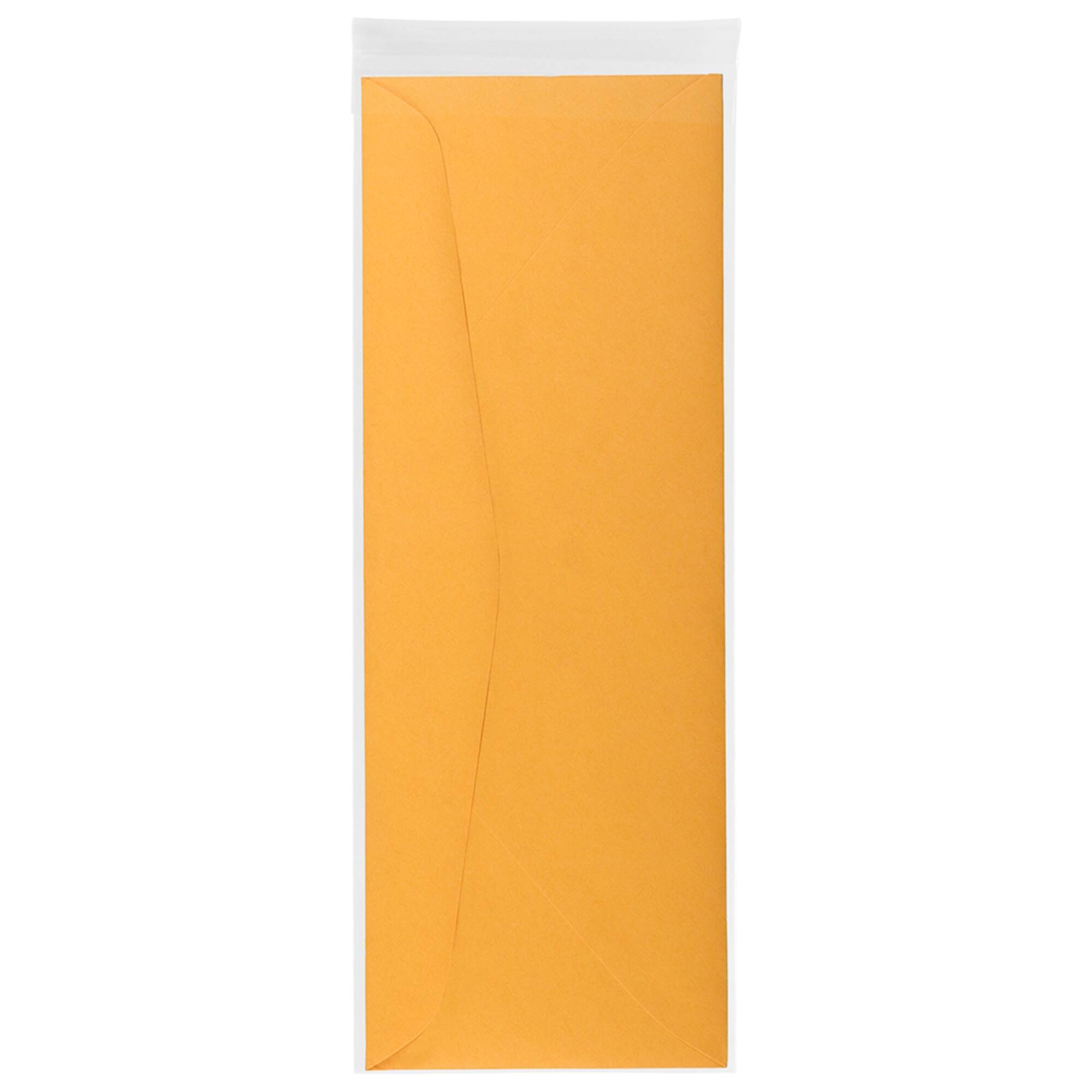 JAM Paper Clear 4.375" x 12.25" Clear No. 12 Policy Cello Sleeve Envelopes, 100ct.